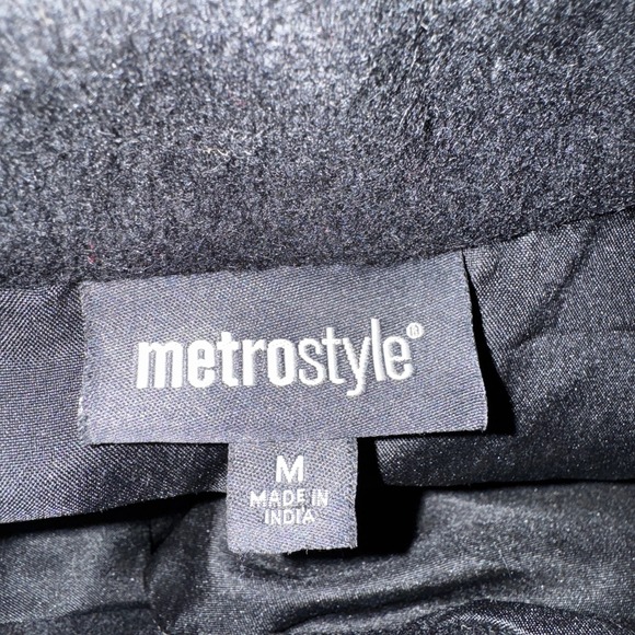 Metrostyle Wool Embroidered Sequence Long Coat Women's M Black Red Hippie Boho - Picture 7 of 11